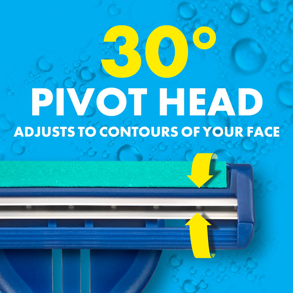 Sensor2 Plus Pivot Men's Disposable Razor, 21 Razors