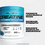 Cellucor Creatine Powder, Blue Raspberry Flavor - Increases Strength, Lean Muscle Mass & Endurance, Micronized Creatine for Fast Absorption, 5g Creatine per Serving, 50 Servings