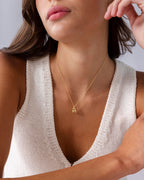 PAVOI Chunky Pendant Necklace for Women, 14K Gold Plated, Yellow Gold, A
