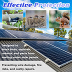 PROLEE Solar Panel Bird Guard with 100 Fastener Clips, 6 Inch x 100 FT Critter Guard for Solar Panels, 1/2 Inch PVC-Coated Galvanized Wire Mesh with Cable Cutter, Black