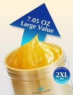 EXPRESSIONS WELLNESS Skin Tightening Cellulite Cream for Body: Golden Sweat Hot Cream for Loose Skin | B Flat Gel for Belly Thigh Butt & Arm Firming Toning Moisturizing Sculpting & Smoothing | 200G