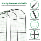SUNYRISY 71" x 47" x 83" Garden Arch Trellis for Climbing Plants Outdoor