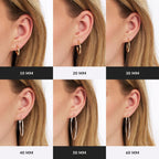 JTV 1.14 CTTW Cubic Zirconia Hoop Earrings - Platinum-Plated Silver