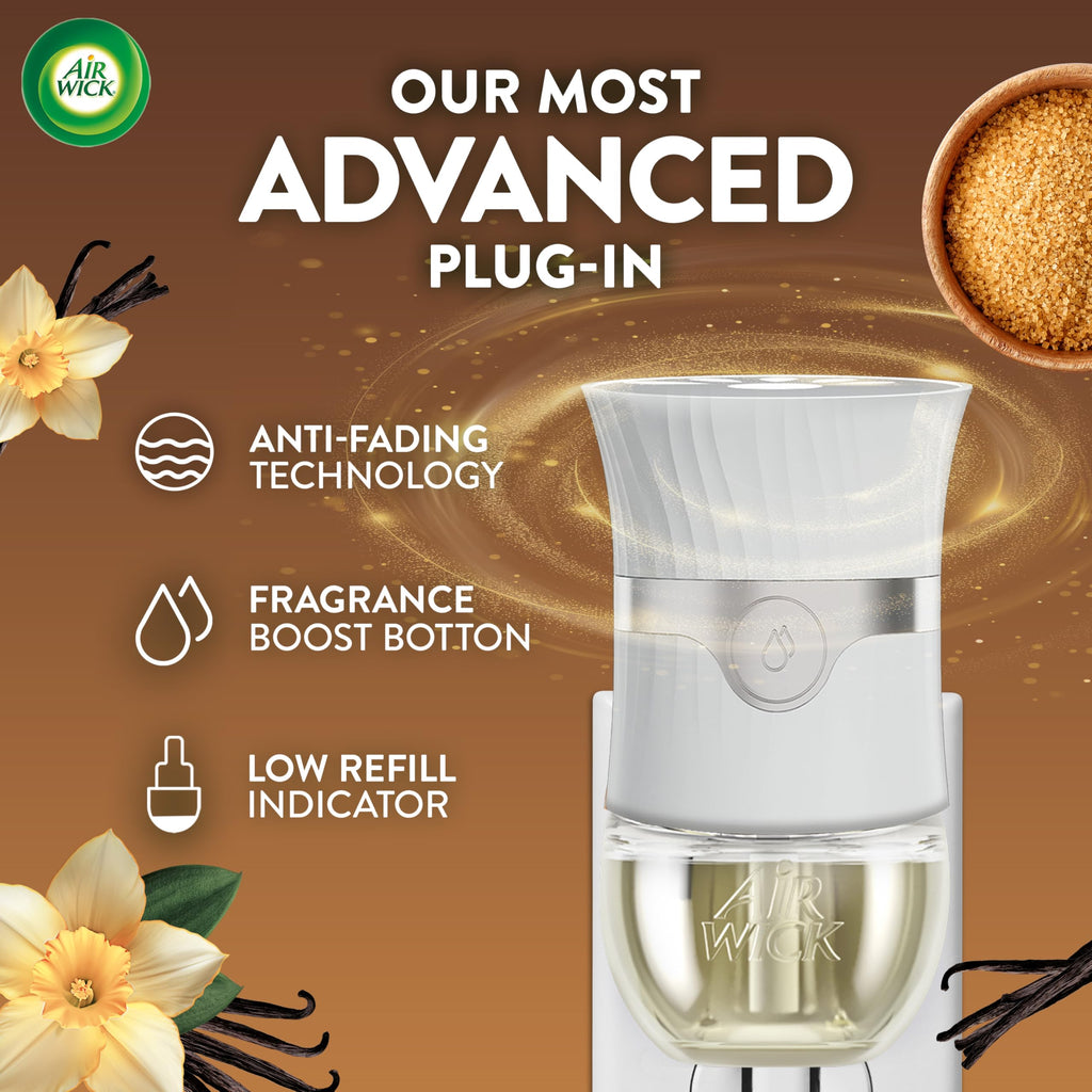 Air Wick Plug in Scented Oil Refill, 5 ct, Brown Sugar and Vanilla, Air Freshener, Essential Oils, Fall Scent, Fall decor