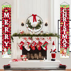 Mrsenloi Christmas Decorations Lighted Banner for Door, Snowman&Santa