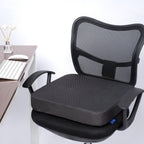 CYLEN Ifoam Gel Infused Memory Foam Layer Wheelchair Cushion - Seat Cushion for Wheelchair-Office Chair, Kitchen Chair, Car Seats-Pressure Sore and Tailbone Pain Relief-High Dense Polyfoam Base(Black)