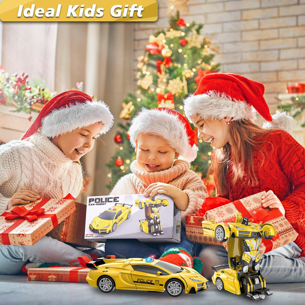 LNNKINE Remote Control Car for boy Transforming Toy 360° Rotating Christmas