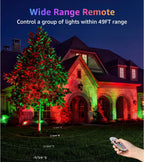 SUNVIE RGBW Halloween Spotlights Outdoor 12W LED Plug in Landscape Lights