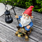 Outdoor Garden Gnome Statue, Solar Light Gnomes Statues Decoration for Yard