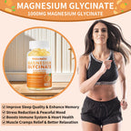 Magnesium Glycinate Gummies 1000mg - Sugar Free Magnesium Potassium Supplement with Vitamin D, B6, CoQ10 for Calm Mood & Sleep Support - 120 Orange Gummies -2 Pack