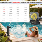 T104M Pool Timer Mechanism Only, Pool Pump Timer, 208-277V 40A Time Switch, 24 Hour 12 ON/Off for Pool Pump, Heavy-Duty Mechanical Time Switches,Time Switch Mechanism Only, 5 Years Warranty