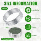WILLBOND 350 Feet Plants Trellis Training Wire 2 Rolls Trellis Wire for Climbing Plants for Garden Fence