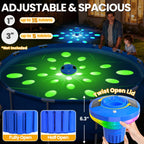AquClor 2026 New Pool Chlorine Floater,Large Capacity Chlorine Floaters for 5 * 3'' Chlorine Tabs,Solar Chlorine Floater w/Light,Adjustable Floating Chlorine Dispenser for Pool,Hot Tub,Blue