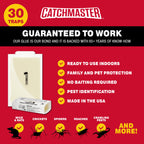 Catchmaster Mouse & Insect Super Glue Traps 30PK, Mouse Traps Indoor for Home, Extra Strength Sticky Pest Control Adhesive Tray for Catching Bugs, Rats & Rodents, Bulk Glue Boards