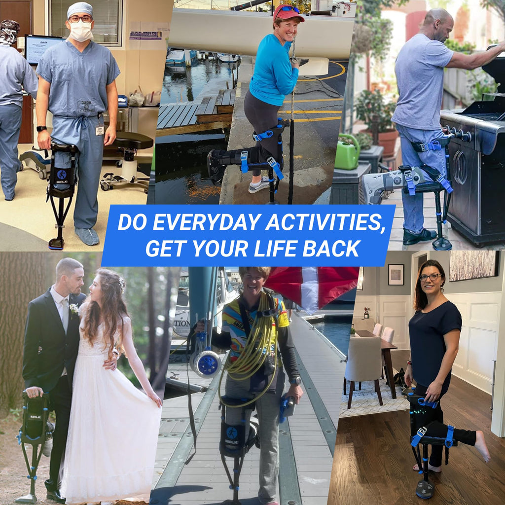 iWALK3.0 – The Original Hands Free Knee Crutch - Alternative to Crutches and Knee Scooters - iWALK Replaces Crutches for Adults - Peg Leg Crutch For Lower Leg Injuries - See All Qualifications for Use - Not for Elderly or Balance Impaired