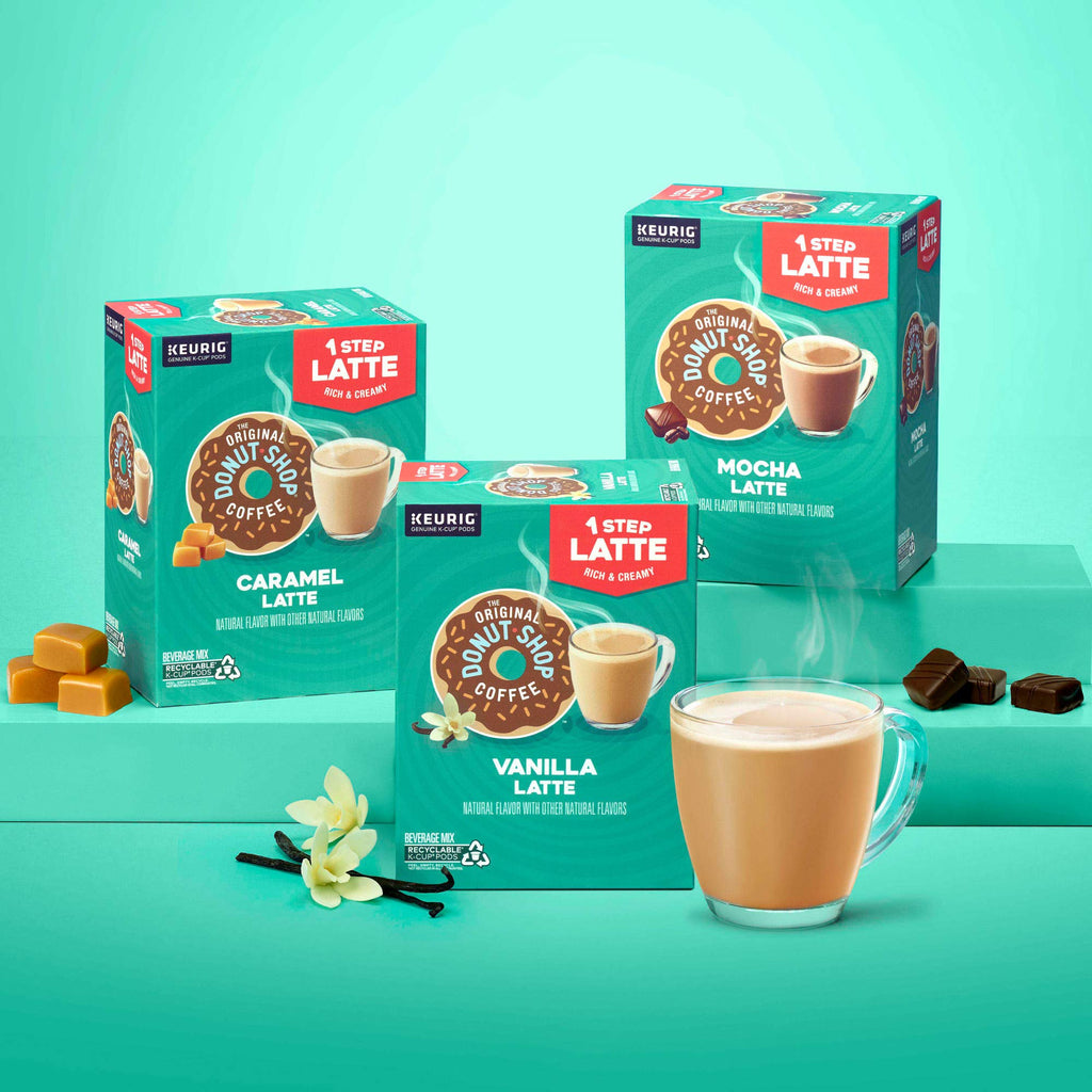 The Original Donut Shop Mocha One-Step Latte, K-Cup Pods, 20 Count