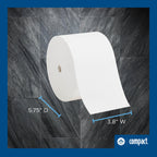 Compact Coreless 1-Ply Recycled Toilet Paper by GP PRO (Georgia-Pacific), 19374, 3,000 Sheets Per Roll, 18 Rolls Per Case