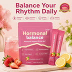 Hormone Balance for Women, Myo-Inositol Drink Mix with Magnesium, Rhodiola Rosea, Vitamin C, Cortisol Support Supplement, Vegan Sugar-Free Non-GMO, PMS Comfort, Menopause Wellness & Mood Balance 30psc