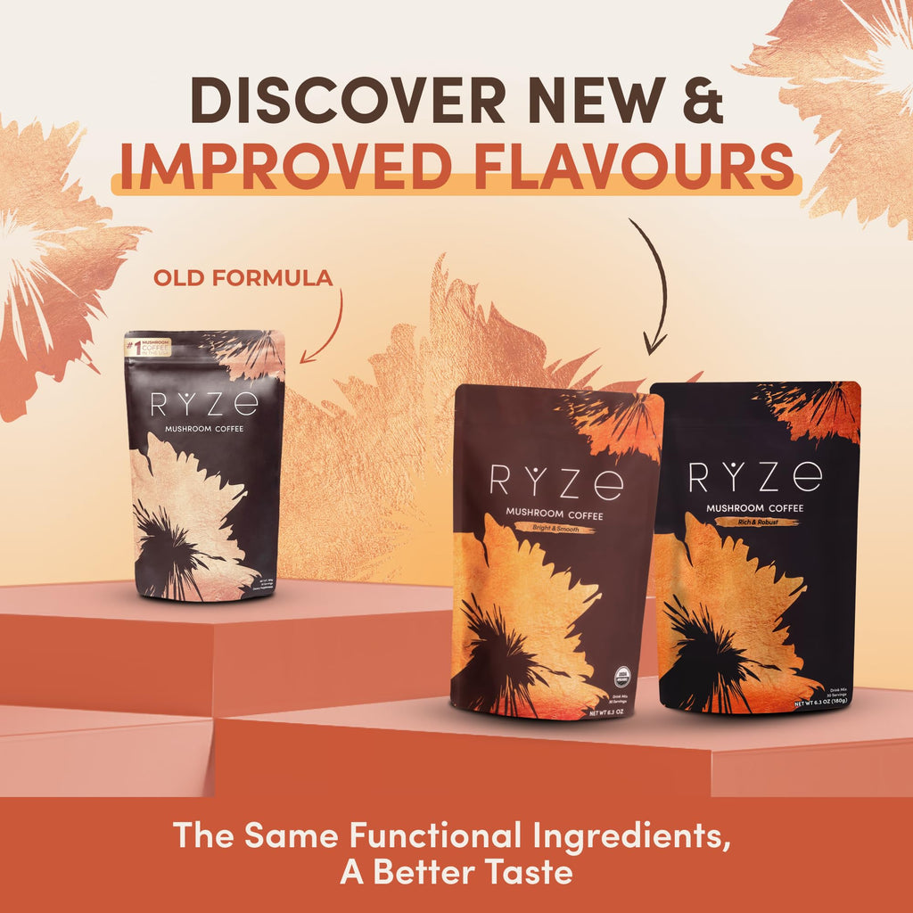 RYZE SUPERFOODS Mushroom Coffee, 30 servings
