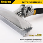 HURRICANE Sheet Metal Hand Seamer, 6 Inch Straight Jaw Sheet Bender Tools for Flattening Metal, Bending Pliers with Double Dipped Cushion Handle, Grip Strength and Versatility