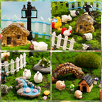 Tuanse 248 Pcs Miniature Fairy Garden Accessories with Mini Resin Animals
