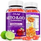EDUDYF Keto Acv Gummies,Organic Apple Cider Vinegar Gummies,Keto Gummies,Gut Health for Women,Probiotics for Digestive Health,Metabolism,GMO Free & Vegan - 120 Count