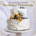 O'CREME White Wraparound Cake Pastry Round Drum Board 1/4 Inch Thick, 14 Inch Diameter - Pack of 10
