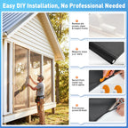 MAGZO Window Screen Replacement Mesh Roll, 36IN x 100FT Heavy Duty Polyester Mesh (82g/m²), UV-Resistant & Pet-Proof, Easy to Cut for Door Repair, Patio, Porch, Backyard, Garden, Non-Deformable