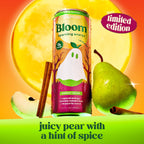 Bloom Nutrition Zero Sugar Energy Drink, Pear Scare, 12oz 12pk