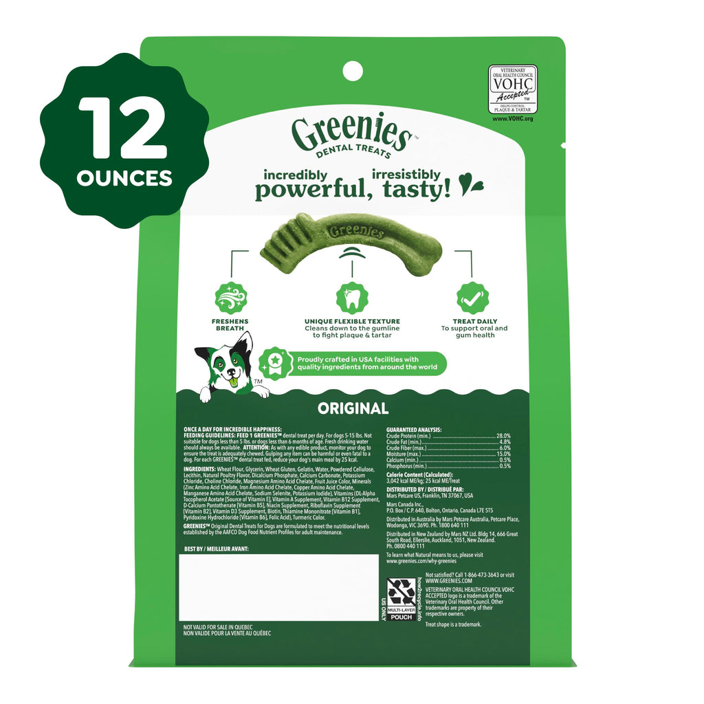 Greenies Teenie Original Natural Dental Dog Treats, Chicken, 43 Count
