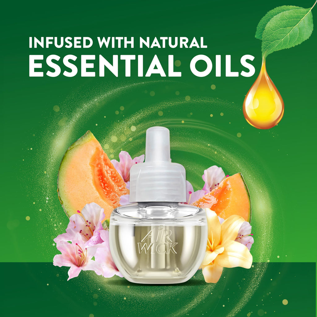 Air Wick Plug in Scented Oil Refill, 2 ct, Summer Delights, Air Freshener, Essential Oils