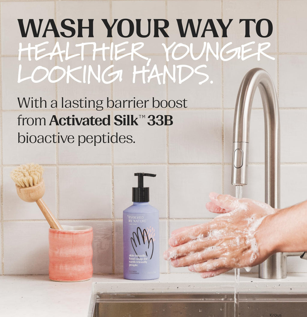 EVOLVED BY NATURE Liquid Hand Soap Refill, 128 Oz, Lavender Lemongrass, Biodegradable Formula