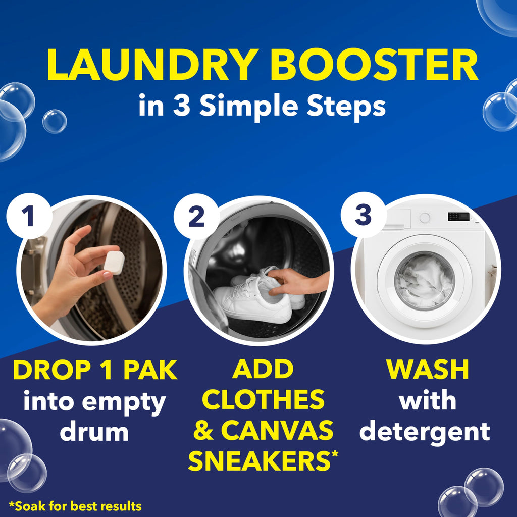 OxiClean White Revive Laundry Whitener and Stain Remover Power Paks,24 Count (Pack of 4)