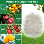 Evoio Bird Netting for Garden Plant Fruit Tree Protection Large Blueberry Bushes Netting Covers Bags with Zipper, 4 x 5 ft Shrubs Bush Tomato Strawberry Berry Barrier Mesh Cover Net Protector