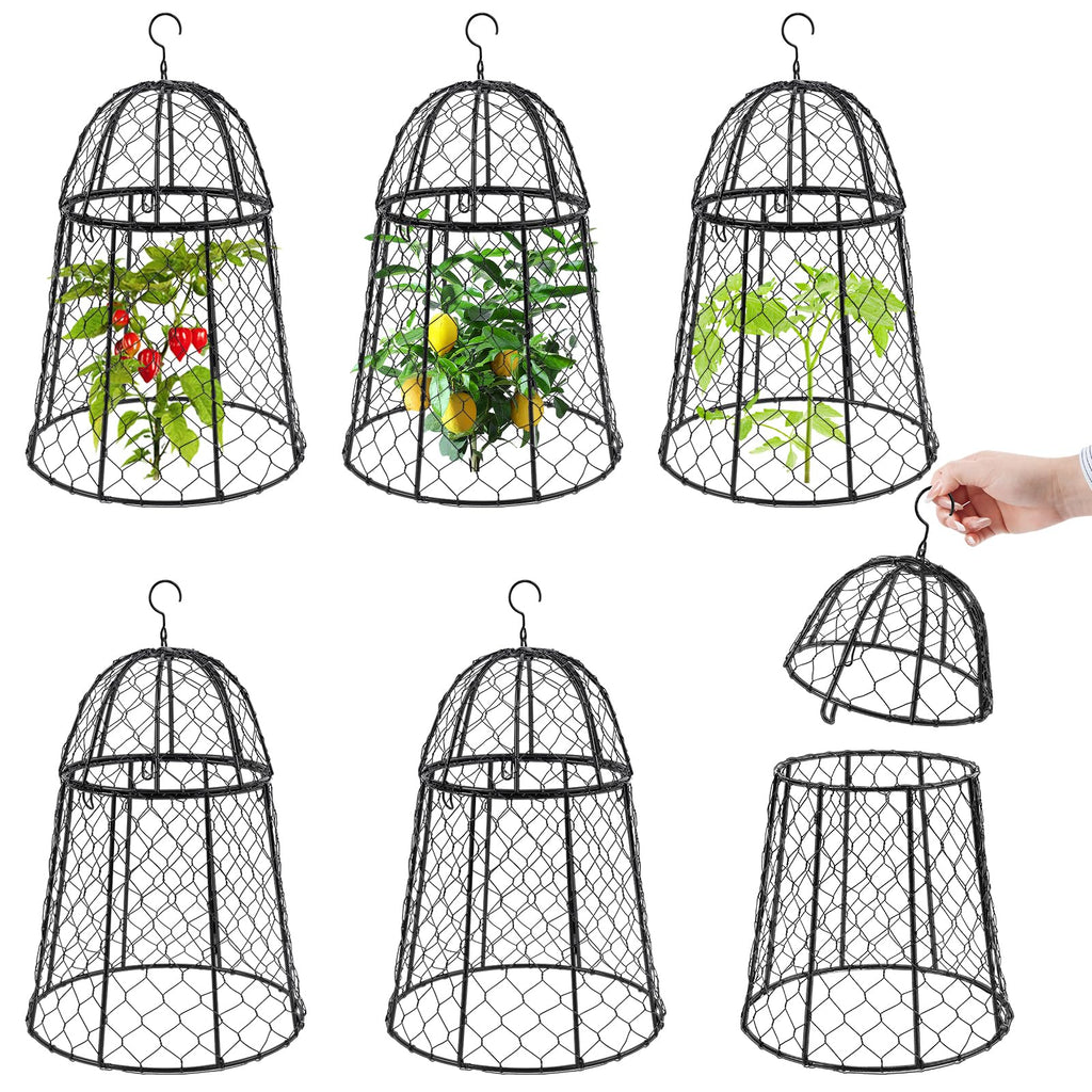 6 Pack Garden Cloches for Plants, Sturdy Chicken Wire Cloches Plant Cover