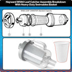 Swimables Leaf Canister Basket Compatible With Hayward W560 Leaf Catcher for Pool Vacuum | Also Compatible With Hayward Pool Vacuum Pool Vacuum Filter AXW431A | Designed for W560 Hayward Leaf Canister