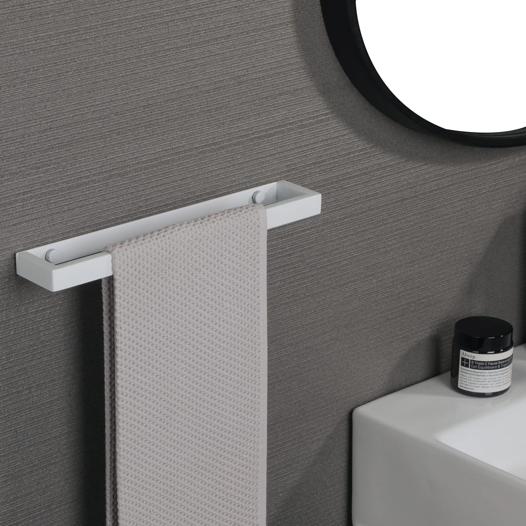 Alise Hand Towel Holder,12 Inch Towel Bar for Bathroom,Towel Racks for Lavatory,Wall Mount Towel Hanger,SUS304 Stainless Steel Towel Rail,White Finish