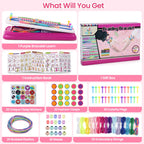 IQKidz Friendship Bracelet Making Kit - Make Bracelets Craft Toys for Girls Age 8-12 yrs, Cool Birthday Gifts for 6 7 9 10 11 Years Old Kids, Christmas Gift Set