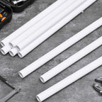 6 Pcs 1-1/2 Inch PVC Pipe 17" Long White Sch40 Industrial PVC Pipes, Greenhouse, Garden, Workshop, Farm, Furniture Grade for Home