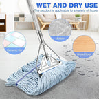 SOBONNE 59" Commercial Mop Handle Heavy Duty, Industrial Metal Mop Stick
