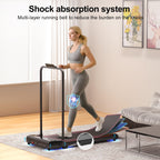 Walking Pad Treadmill for Home with Handle Bar Foldable Under Desk Terluxra