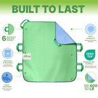 Absorbent Positioning Bed Pads for Elderly with 6 Handles 34"x36"- Washable Waterproof Incontinence Draw Sheets - Reusable Bed Mobility Under Pads for Seniors Disabled & Bedridden Patients-Fast-Drying