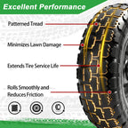 LTNICER 10" Flat Free Replacement Wheels for Gorilla Carts (2-Pack), 4.10/3.50-4 Solid Tires with 5/8" Axle Bore & 2.1" Offset Hub, Heavy Duty No-Flat Wheels for Garden Carts, Hand Trucks & Wagons