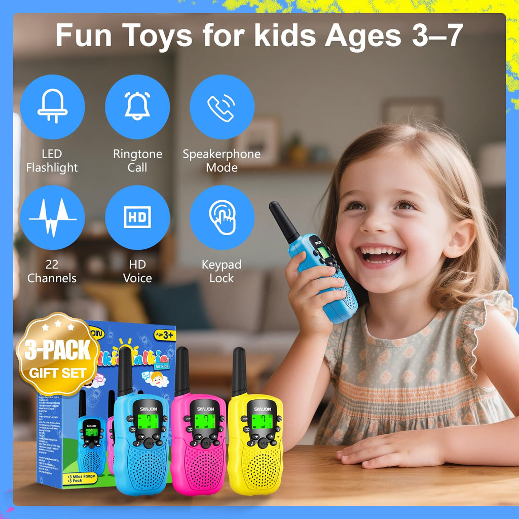 Walkie Talkies for Kids Games Outdoor Toys for 3-12 Year Old Boys Girls