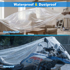Ceydoew 6 Pack Plastic Drop Cloths for Painting 9x12ft - Disposable Premium Plastic Tarp for Painting, Lightweight Drop Cloth for Painting for Furniture & Floor Protection