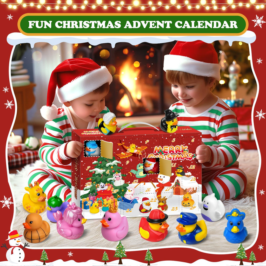 Advent Calendar 2026 Rubber Duck Advent Calendar 24 Days of Christmas Countdown Toys for Kids Boys and Girls Christmas Party Favors Gifts