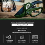 EZ Kut Heavy Duty Pruning Shears Green - with Ratcheting Action Great Garden Hand Tool Clippers Gardening pruners arthritis tools Ratcheting Anvil Hand Pruner Pruning Shears Heavy Duty Since 1988