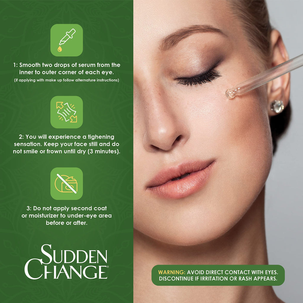 Sudden Change Instant Under-Eye Firming Serum – Fast-Acting Eye Tightening Serum for Under-Eye Bags, Puffiness, Lines & Wrinkles (0.23 oz, Pack of 2)