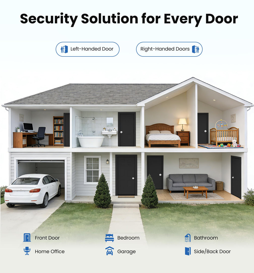 Veise Single Cylinder Deadbolt Lock, Easy Installation Keyed One Side with Thumb Turn Inside, Security Door Lock for Front Entry & Garage Door, Heavy Duty, Brushed Nickel