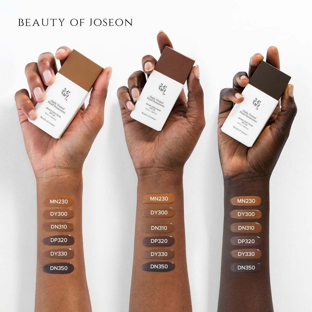 Beauty of Joseon Daily Tinted Fluid Sunscreen 12 Shades for Face Moisturizing Broad Spectrum SPF 40 Korean Skincare 50ml, 1.69 fl.oz #DY330